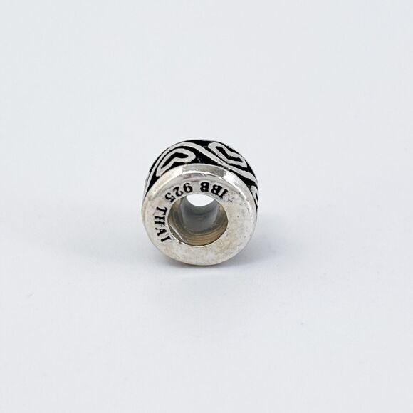 Vintage IBB Thailand Sterling Silver 925 Heart Bead Charm - Picture 4 of 6